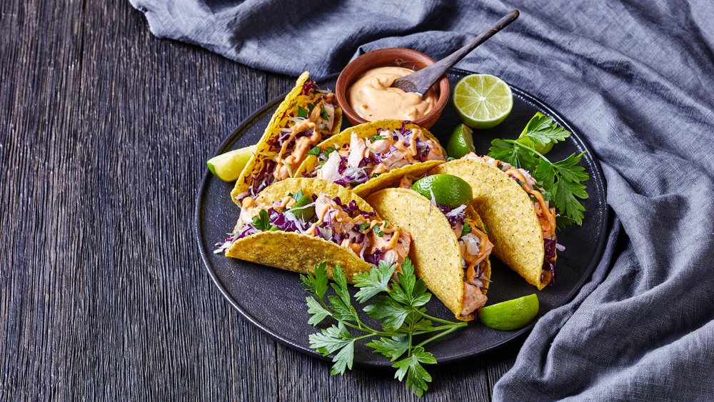 Salmon,Tacos,With,Red,Cabbage,Salad,With,Spicy,Yogurt,Sauce